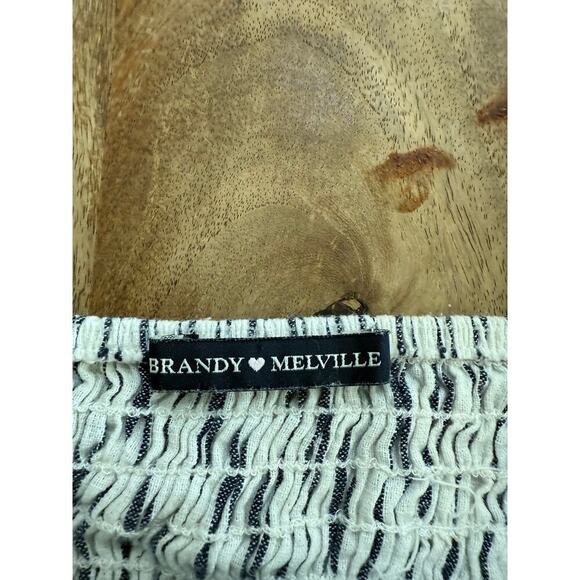 Brandy Melville Women's Sleeveless Striped Tank Top Size small crop nautical - Picture 4 of 5